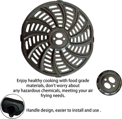 Nvkwca 6QT Air Fryer Grill Plate for Gourmia GAF698 GAF686 Middle, Black