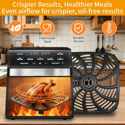 GXCSY Air Fryer Accessories for Gourmia GAF858 GAF823, 9.6''*9.6'', Silver