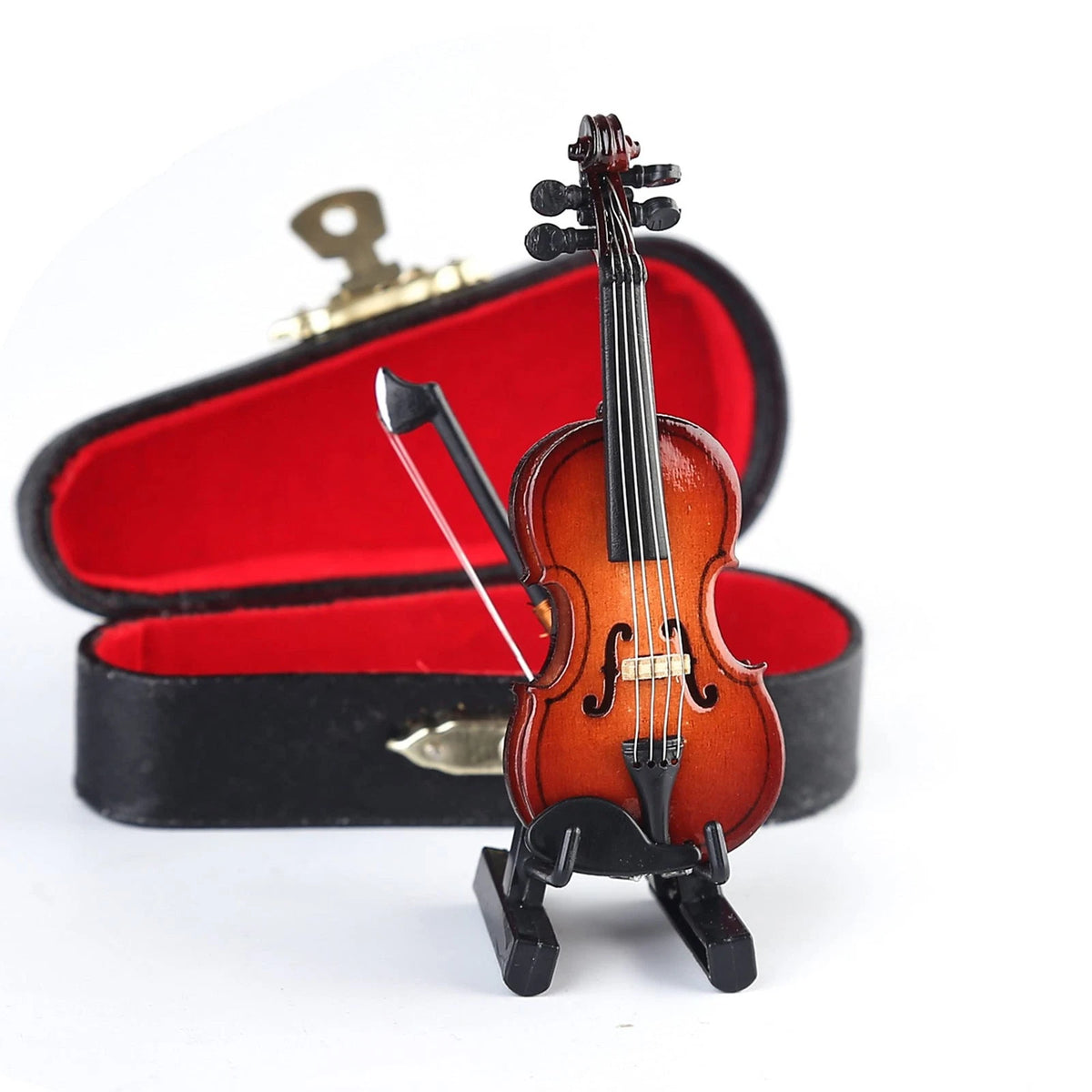 Dselvgvu Wooden Miniature Violin with 3.15"x1.18"x0.59", 3.15"x1.18"x0.59"