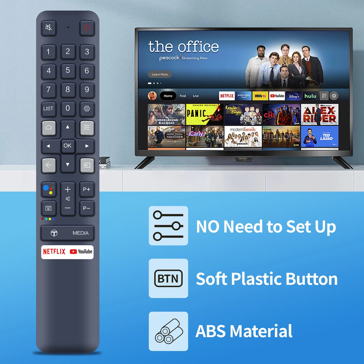 RC901V FMR1 Remote Control For TCL LED TV 32A323 40A323 43P30FS 49P30FS