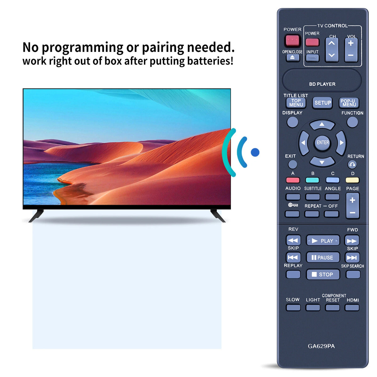 GA629PA Remote Control For Sharp Disc Player BD-HP20U BD-HP20H BD-HP20S