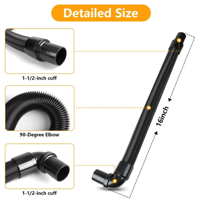 103048 Static-Dissipating Backpack Vacuum Hose 16" x 4" x 15", Black