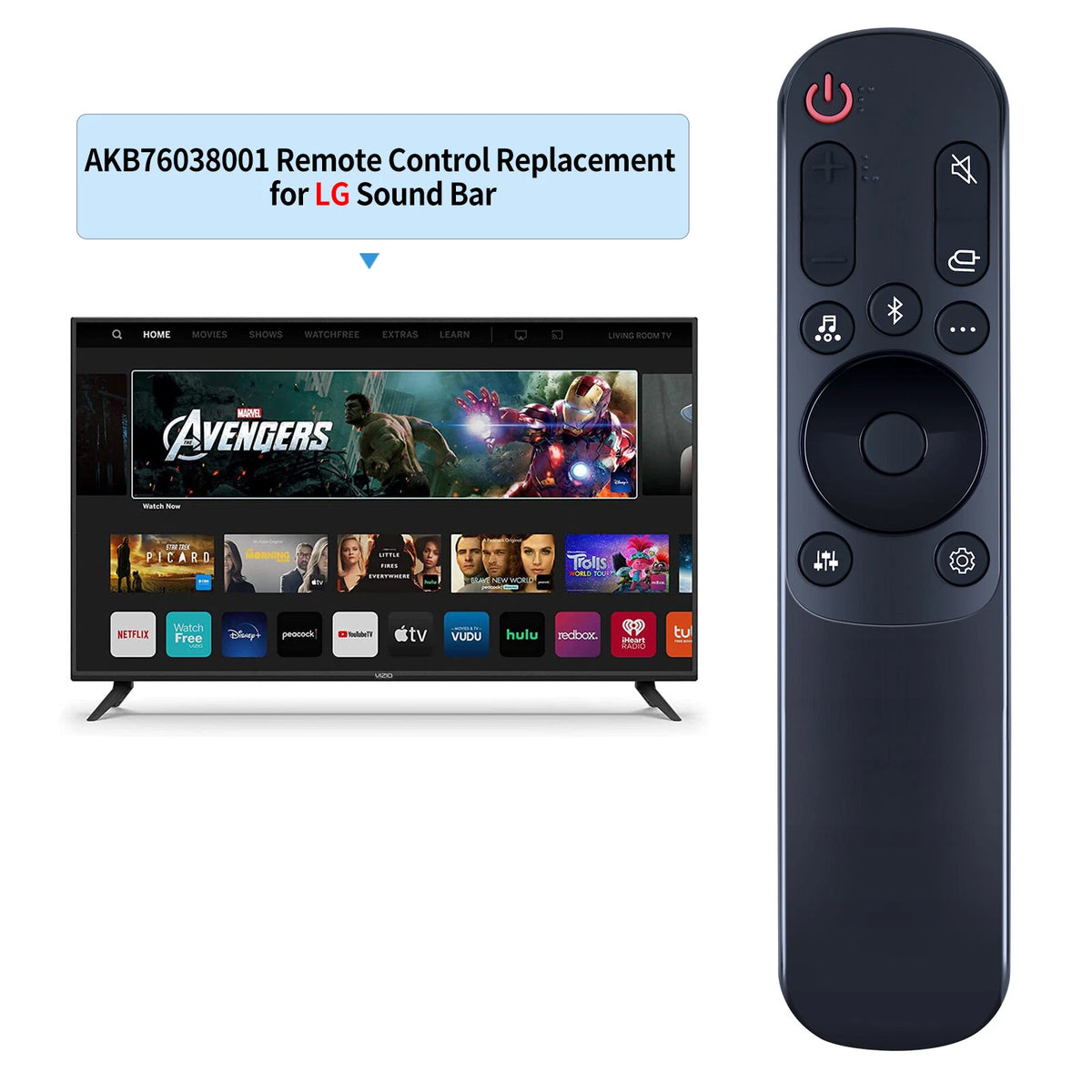 AKB76038001 Remote Control For LG Sound Bar SPQ9-SL S90QY SP9YA S95TR S60T