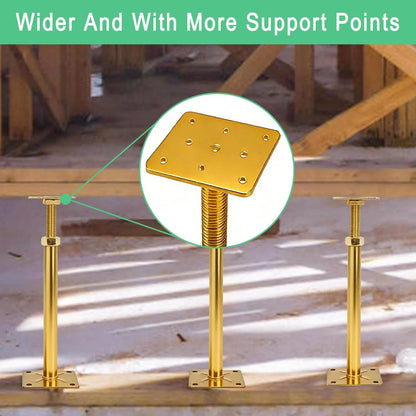 6 PCS House Floor Jacks Post Pole for Leveling, 12" - 16.5" Height Gold