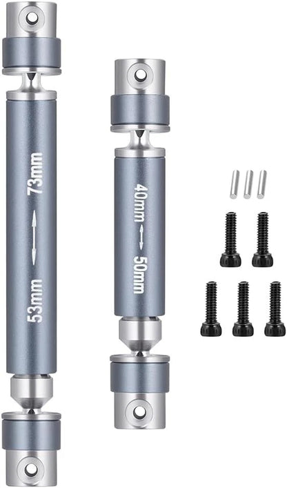 RCLIONS Steel RC Center Drive Shaft 40+53mm Driveshaft for 1/24th Silver