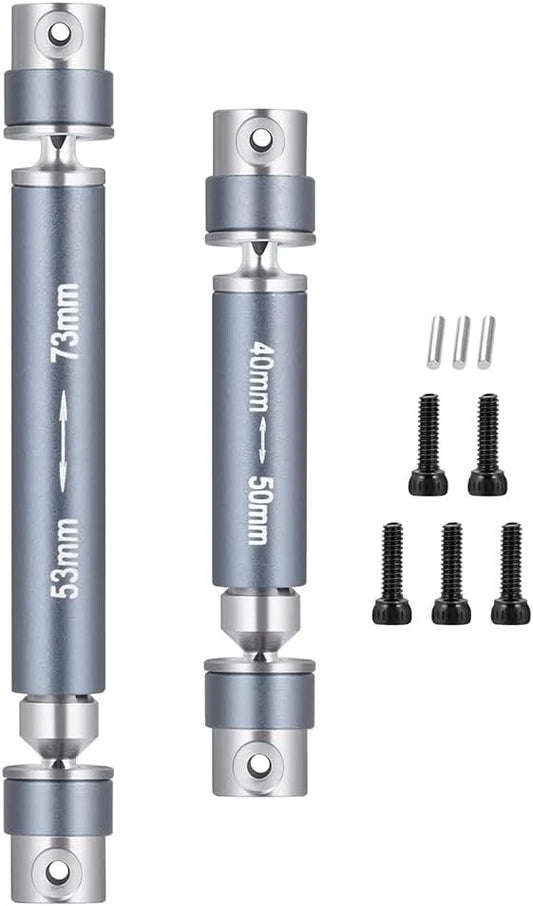 RCLIONS Steel RC Center Drive Shaft 40+53mm Driveshaft for 1/24th Silver