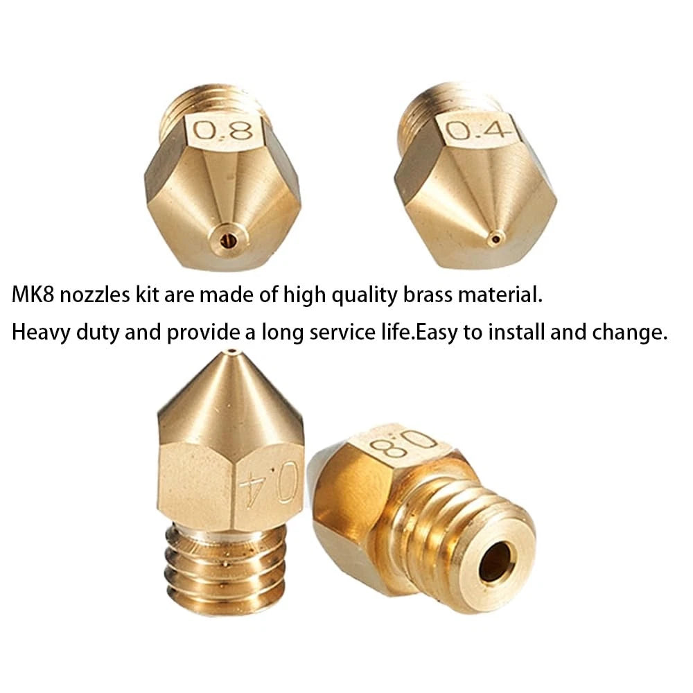 26Pcs Ender 3 Nozzles kit, MK8 Brass 3D Printer Nozzles...