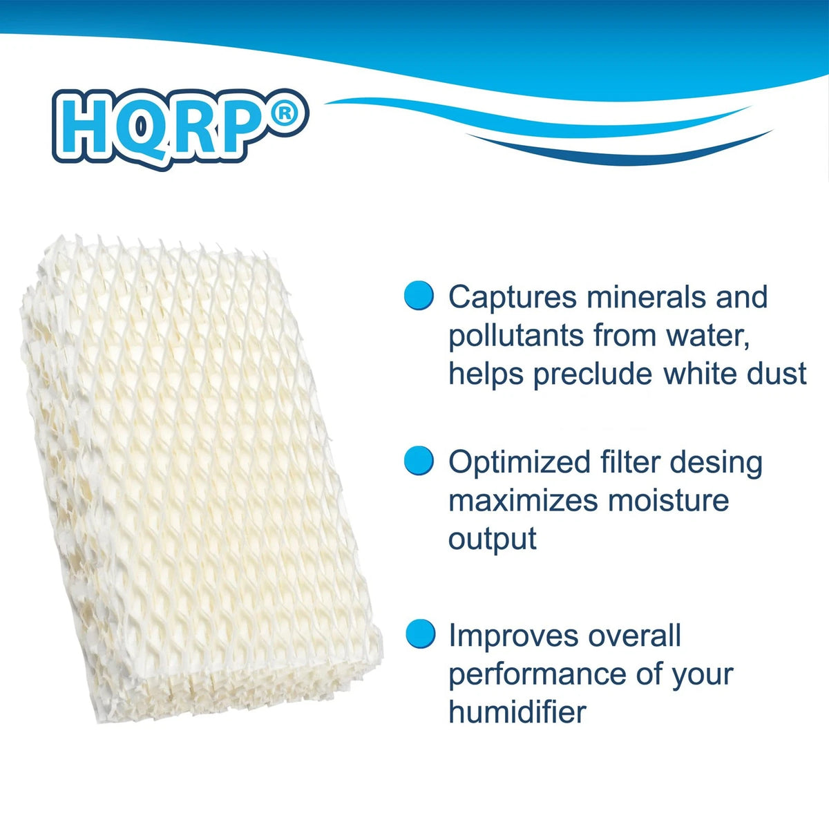 HQRP 2pack WF813 Humidifier Wick Filter for Duracraft Robitussin HC832...