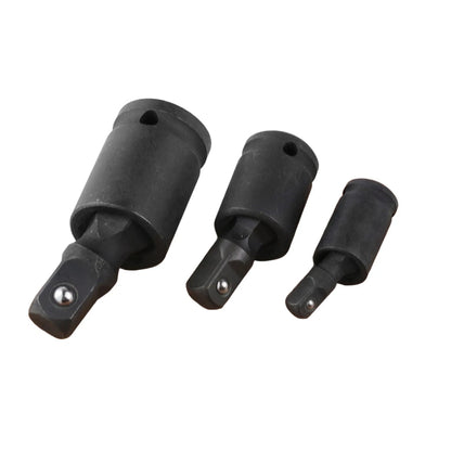 3PCS Professional Swivel Joint Socket Set 1/4" 3/8" 1/2" Drive Impact Adapter