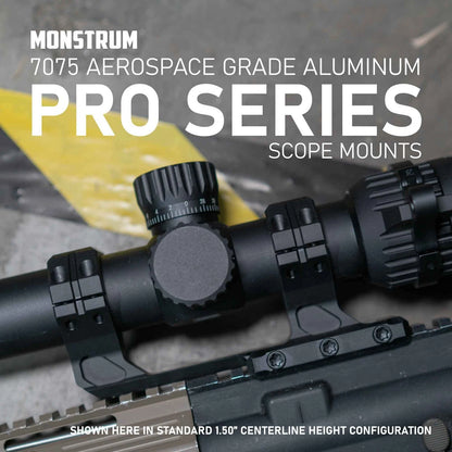 Monstrum Pro Series 7075 Aluminum Cantilever Scope Mount | 1 inch Black