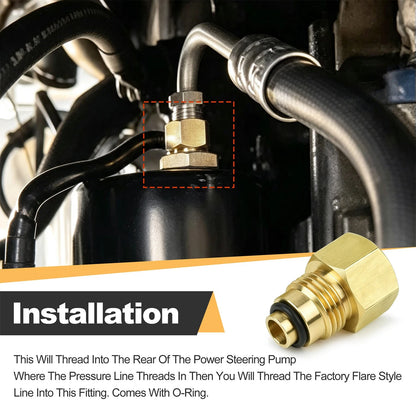 LS1 Engine Swap Conversion 3/8 Flare Power Steering Brass Adapter Fitting