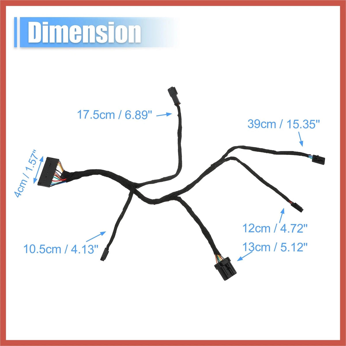 ACROPIX 68163713AC Steering Wheel Wiring Harness Audio 15.35'', Black