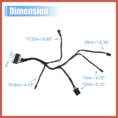 ACROPIX 68163713AC Steering Wheel Wiring Harness Audio 15.35'', Black
