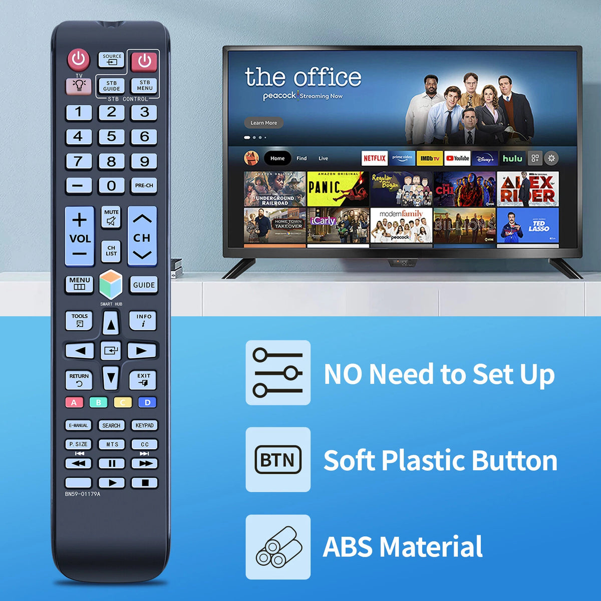 BN59-01179A For Samsung TV Remote Control UN32H6350AF UN39H5204AFXZA