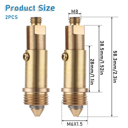 2 Pcs Basin Sink Clicker Pop Up Tub Drain Stopper Gold