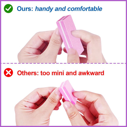 Nail Buffers (60 Pack), Buffer Block 60 Pcs Blocks Pink, Pink