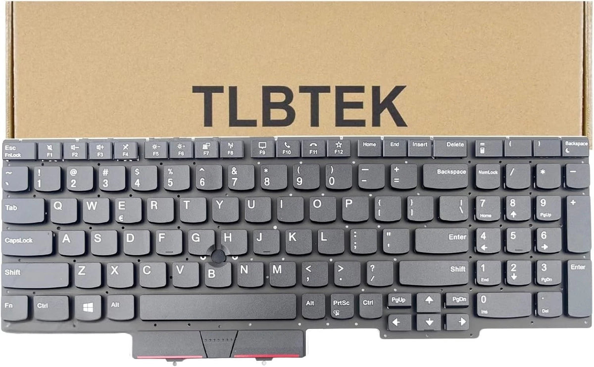 TLBTEK Keyboard Replacement Compatible with Lenovo IBM Thinkpad E15 Black