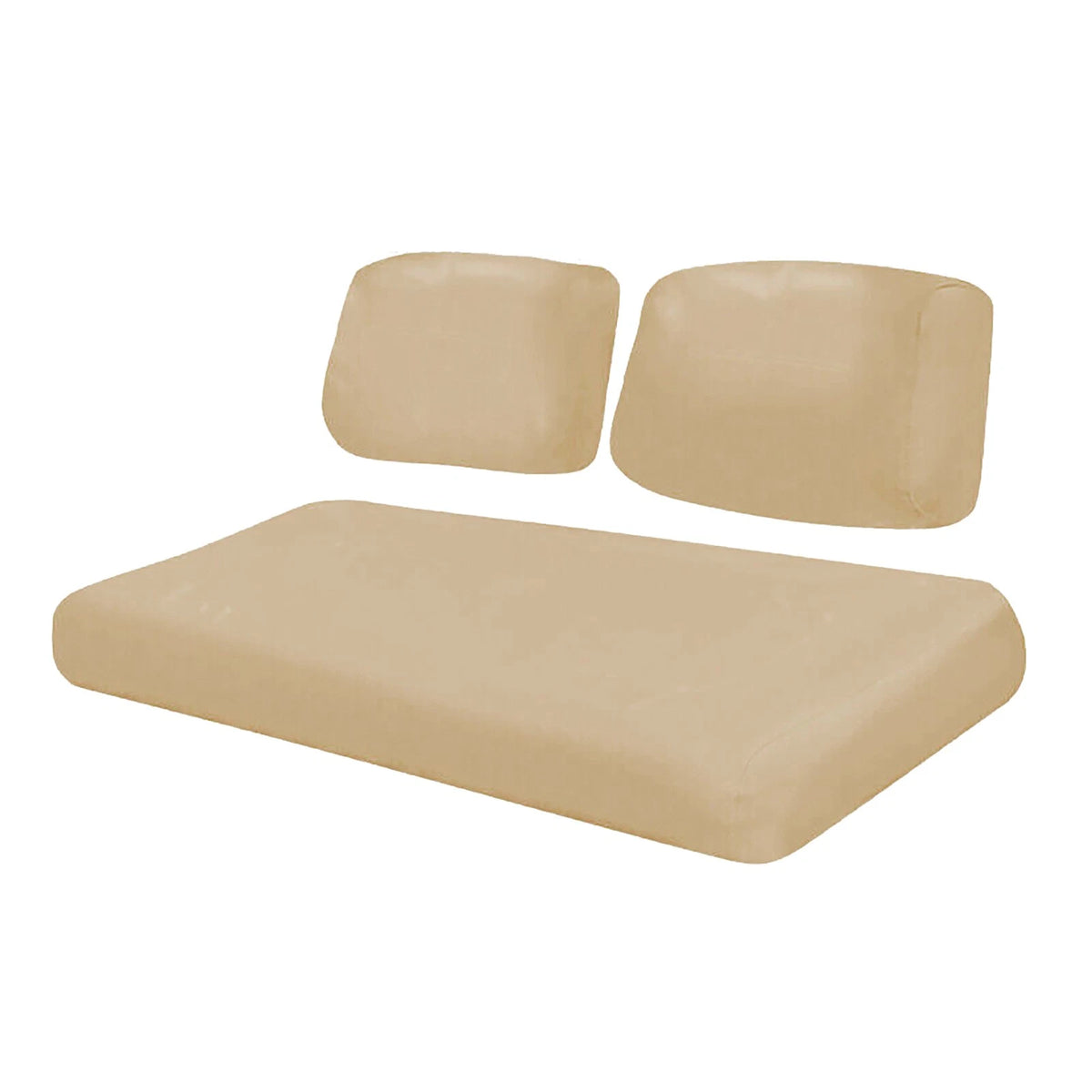 For Club Car DS 1982-2000.5 Golf Carts Brown Tan Leather Front Seat Covers