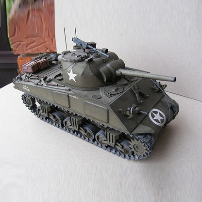 DIY 1/25 USA Sherman M4A3 Tank Paper Model Military Tank Paper Model Collection