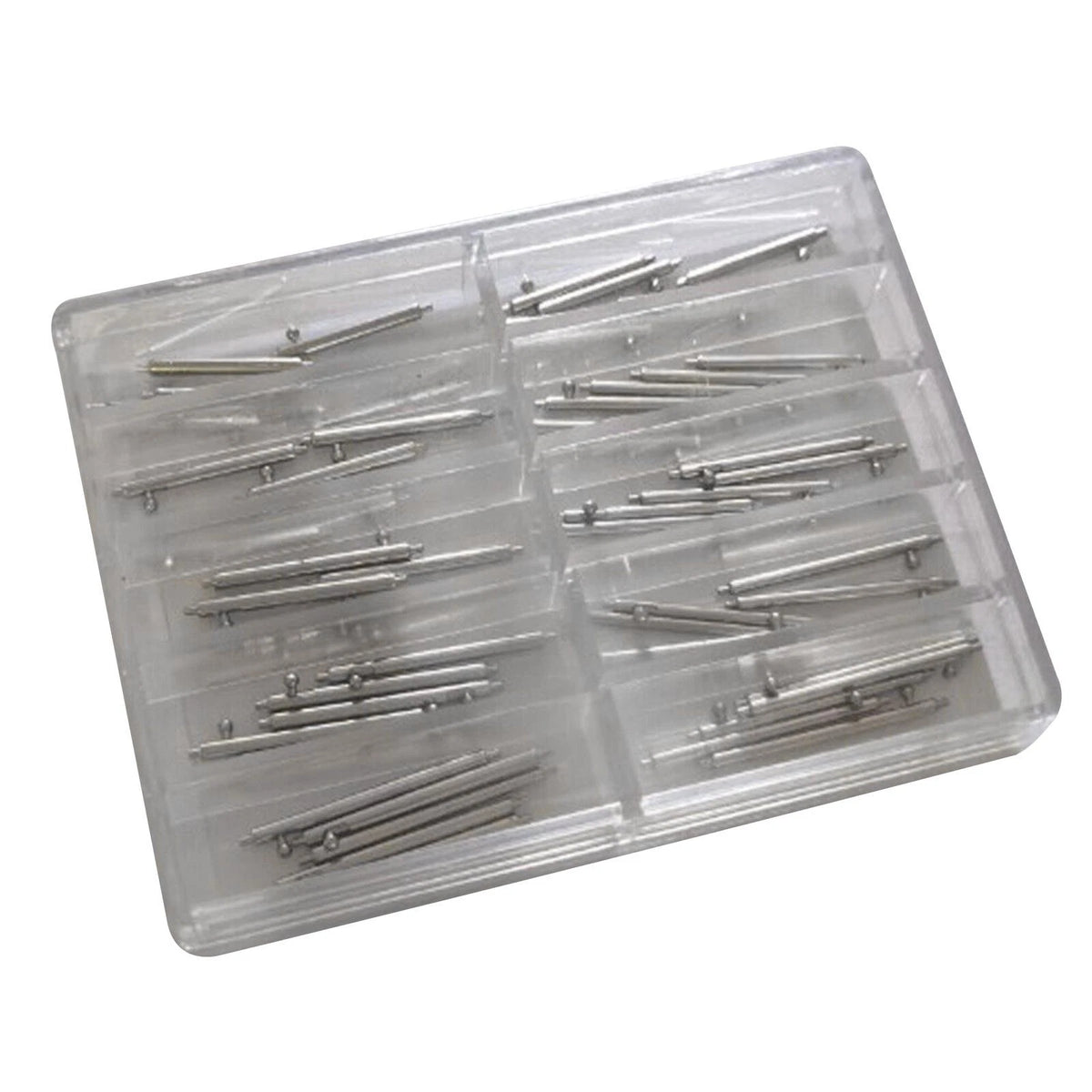 50 Pack 1.5/1.8mm Stainless Steel Replace Watch Spring Bars Assortment 16-24mm