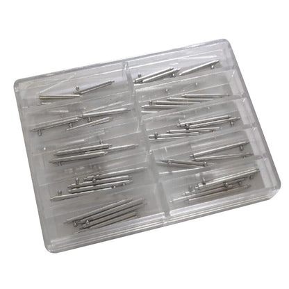 50 Pack 1.5/1.8mm Stainless Steel Replace Watch Spring Bars Assortment 16-24mm