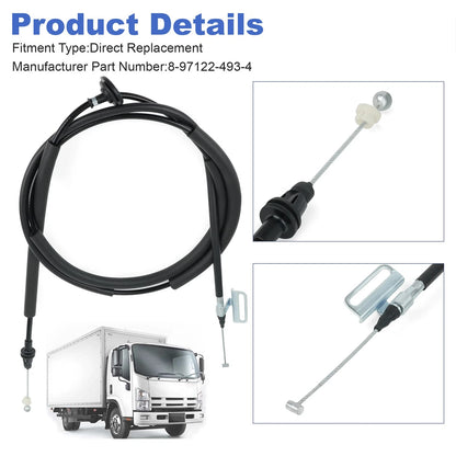 Accelerator Cable 8-97122-493-4 for Isuzu NPR NPR-HD 5.7L V8 Gas 1996-2003