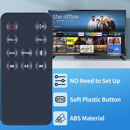 S-2016 For ONN 16 "Slim 2.0 Channel Soundbar Remote Control ONA18SB001