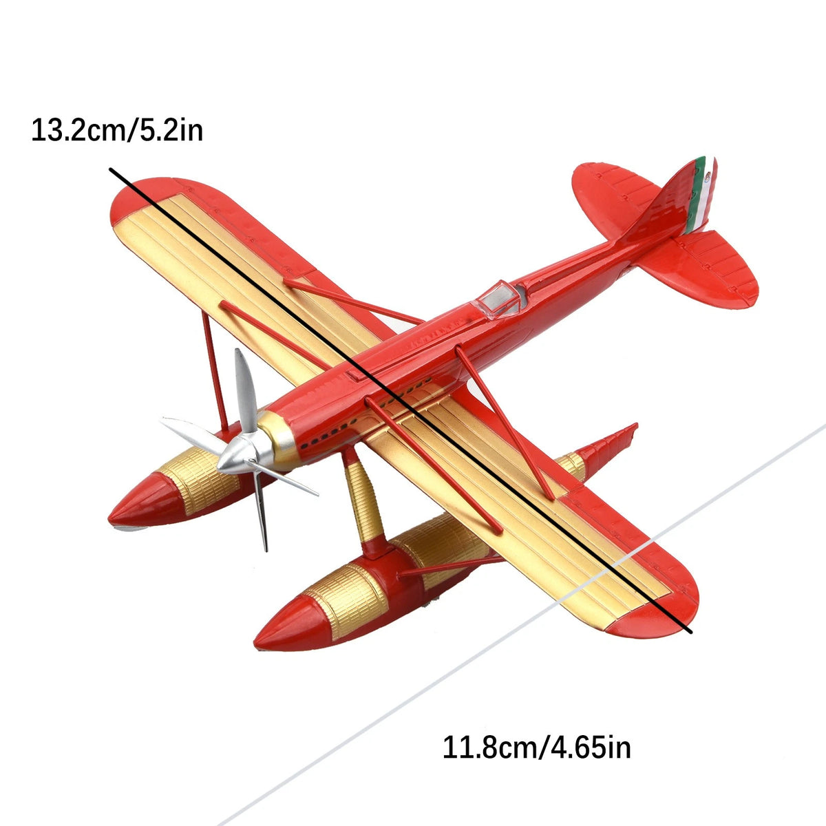 12cm Diecast Alloy 1/72 Scale WWI Italy Macchi MC.72 Racing Seaplane Decor Gift