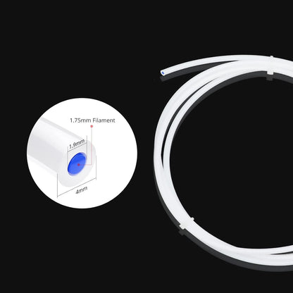 2M PTFE Teflon Tube for 3D Printer - 1.75mm Filament, 4mm OD X 2mm Ptfe