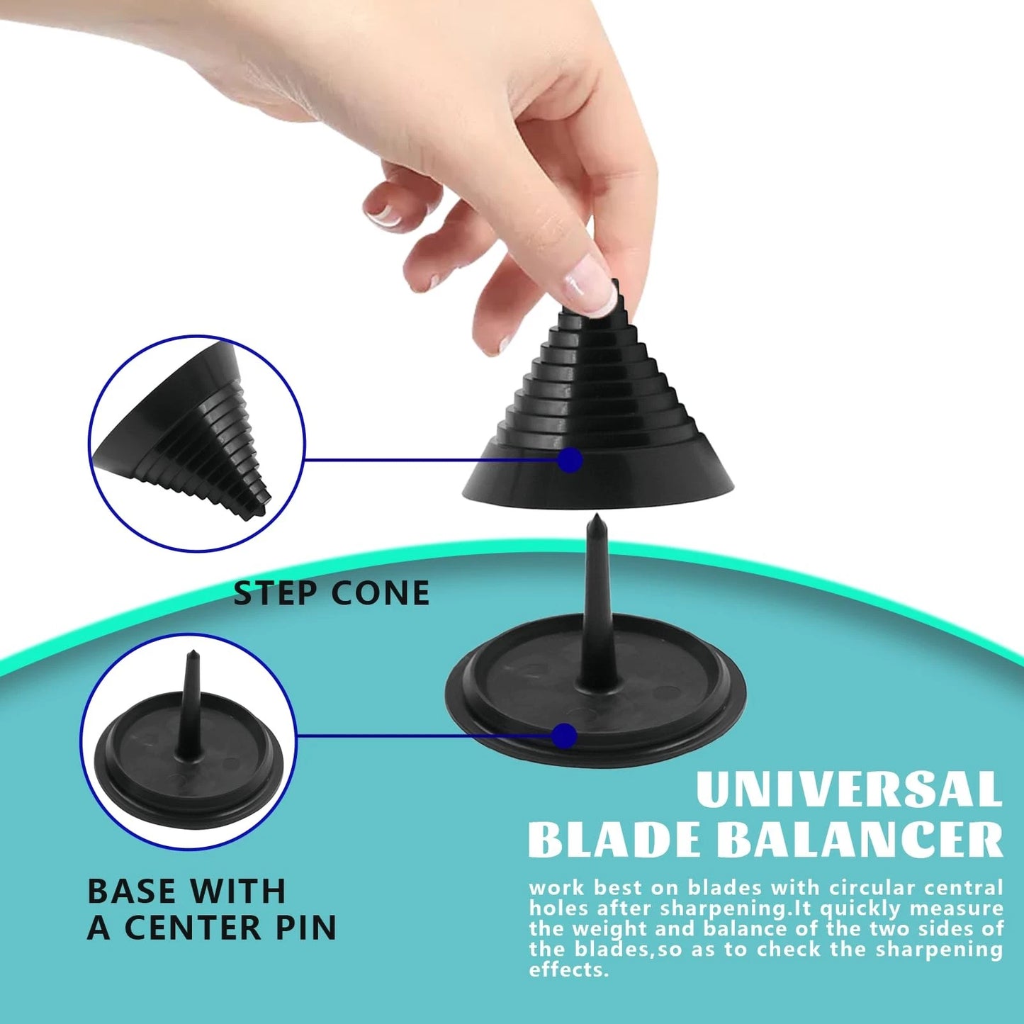 HIMOEPA Lawn Mower Blade Sharpeners, Upgraded Assist silver