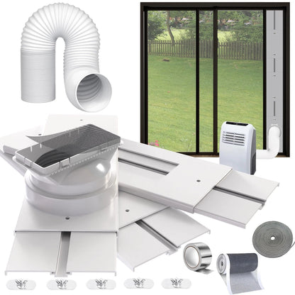 Gulrear 95"Sliding Max Height 95" with Φ 5.1" Hose+Universal Coupler, White