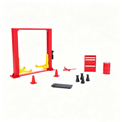 1/64 Diorama Realistic Model Car Display  Garage Hand-Painted  Maintenance Tool/