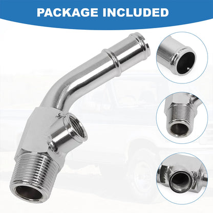 Hot Water Radiator Coolant Temp Sensor Elbow Connector Tube Replace E5TZ-18599-C