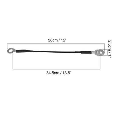 X AUTOHAUX Truck Tailgate Lift Support Cables for Chevy GMC Black,silver