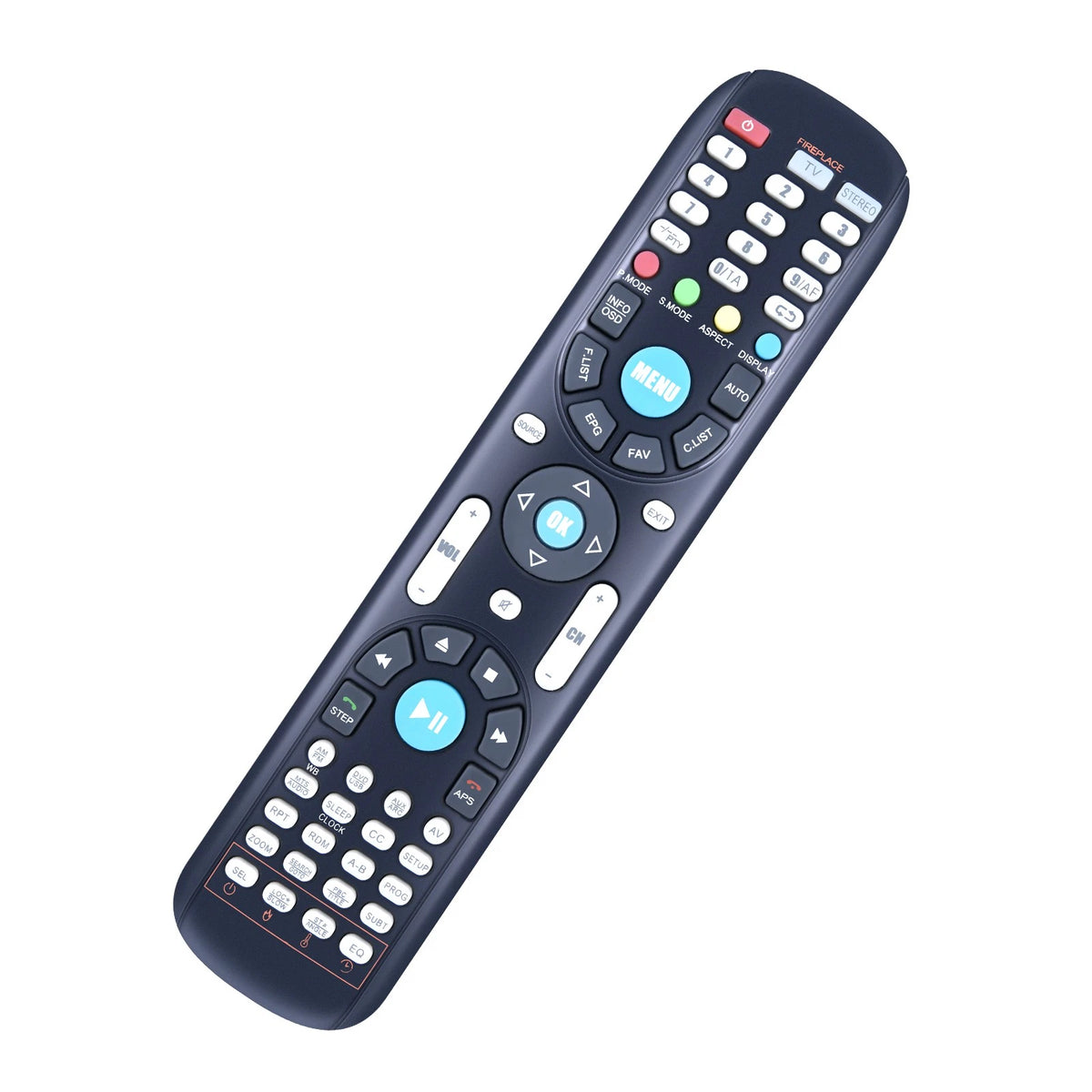 Replace Remote For Furrion Fireplace RV Camper DVD Unimote1 FUTVRS1-BL Smart LCD
