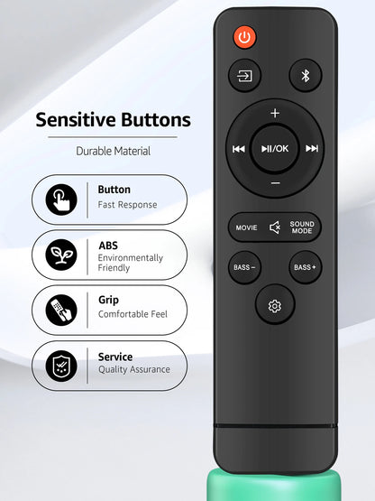 Replacement Remote Control For ONN Sound Bar 100043839 100069413