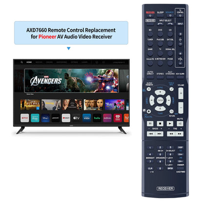 AXD7660 For Pioneer AV Receiver Replace Remote Control VSX-522 VSX-522-K