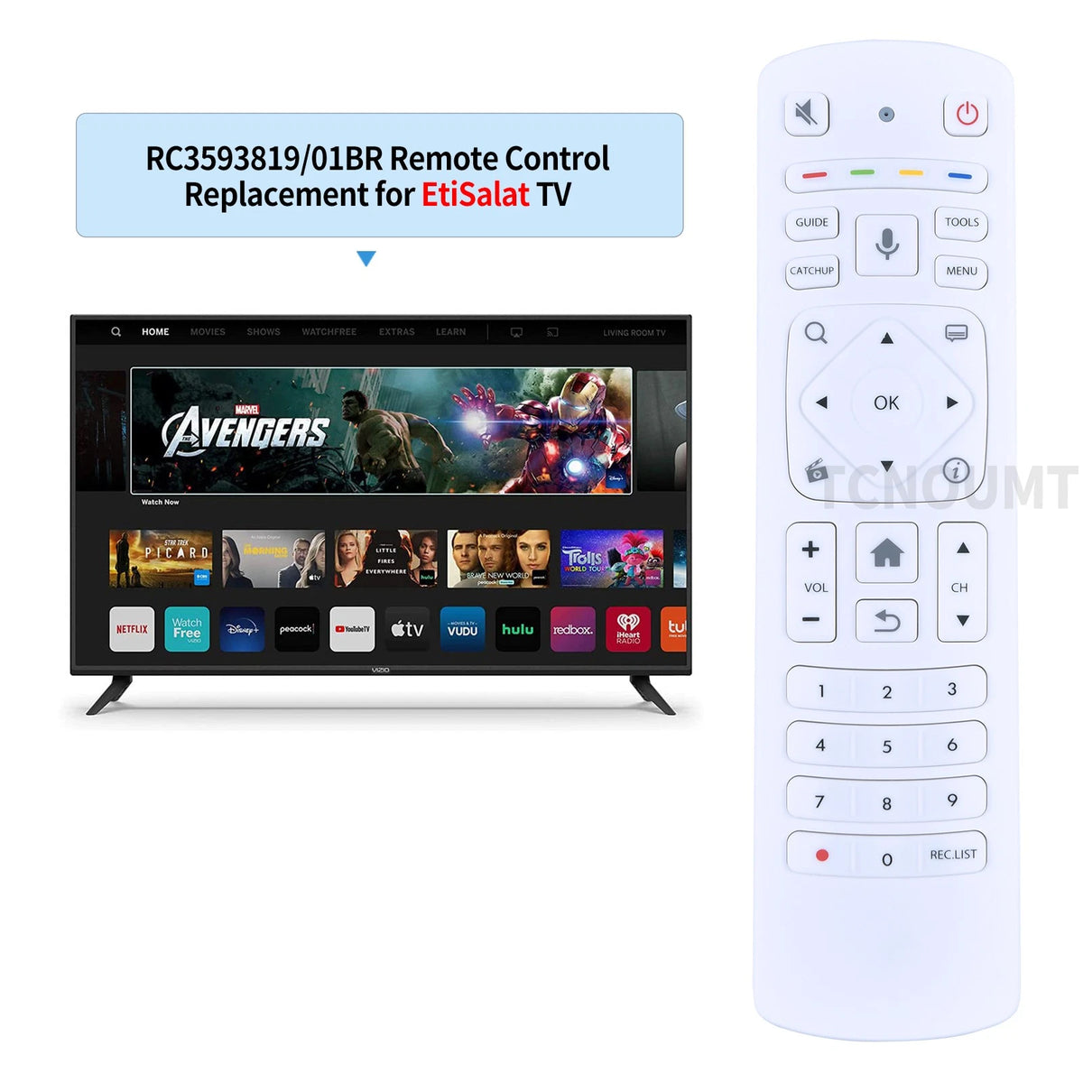 Remote Control For Etisalat 4K Android Box with Voice
