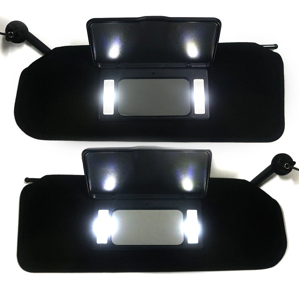 For 97-04 Corvette C5 Sun Visors Shades &Bezel Trim Mount Lighted Vanity Mirrors