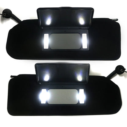 For 97-04 Corvette C5 Sun Visors Shades &Bezel Trim Mount Lighted Vanity Mirrors