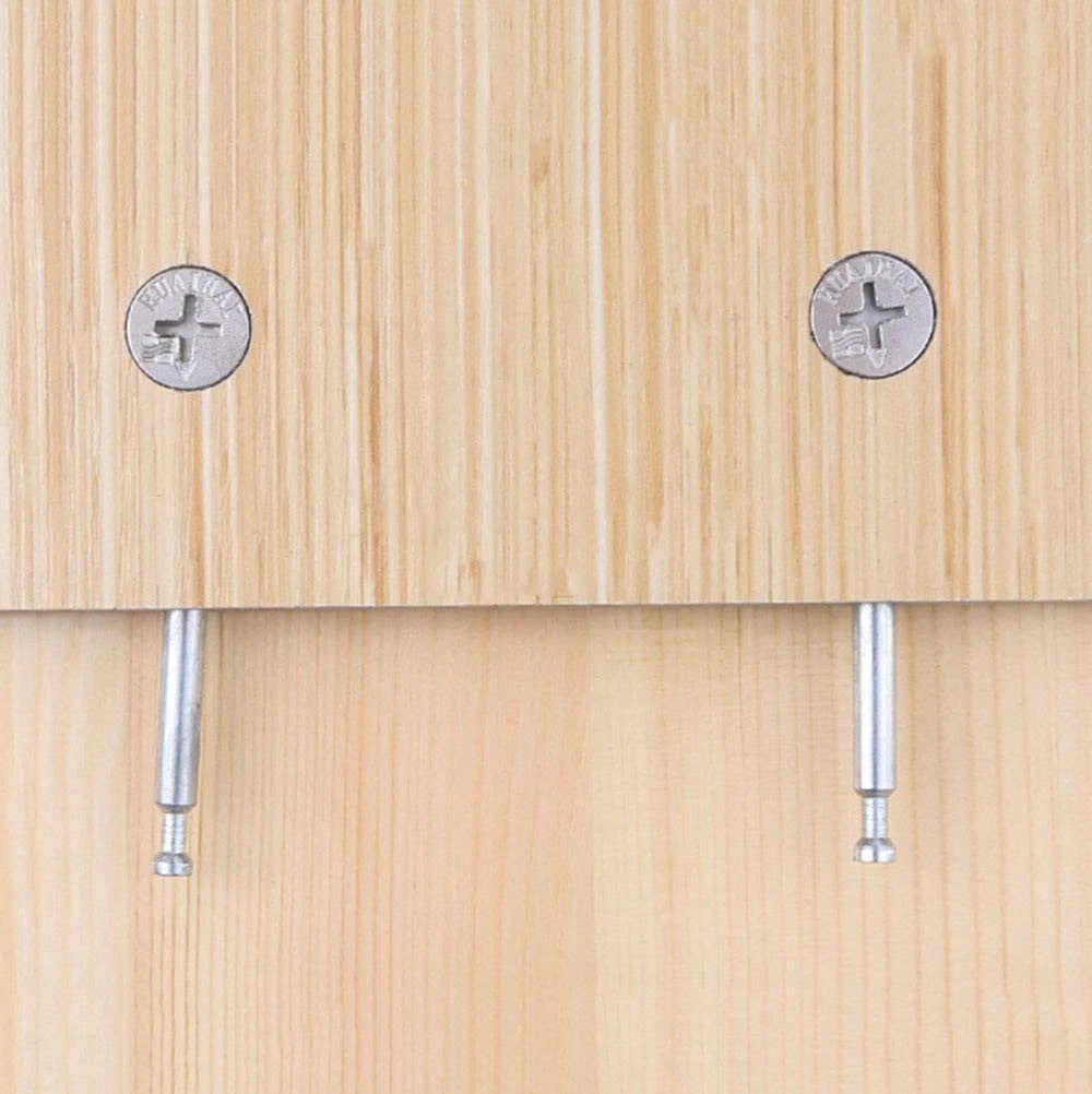 4Set Furniture Hardware Double End Head Rod Connection Cam Fittings 64mm
