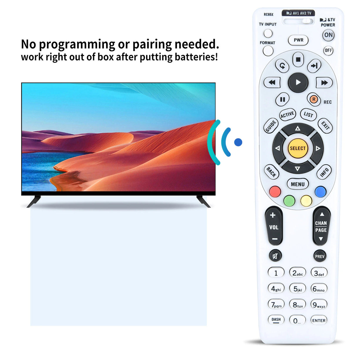 For DirecTV RC65 RC65X RC66 Remote Control HR20,H20,HR21,H21,HR22,H23,HR23,H24