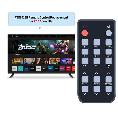 RTS7015B For RCA Sound Bar Soundbar Subwoofer Replace Remote Control