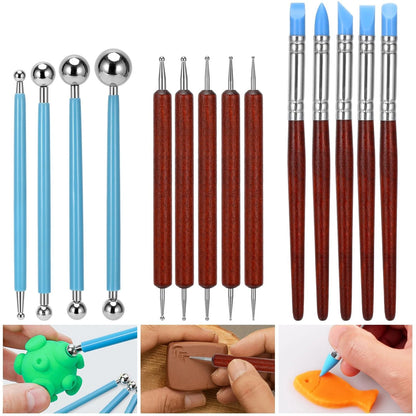 Blisstime 42pcs Pottery Tools, Clay Sculpting Kit, Red