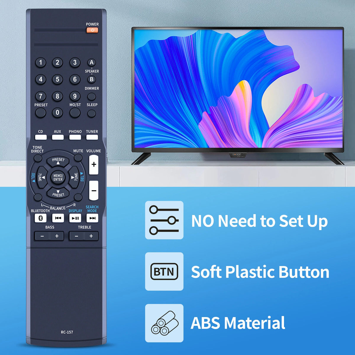 RC-157 Remote Control For Sherwood AV Receiver RX-4208 RX-4508