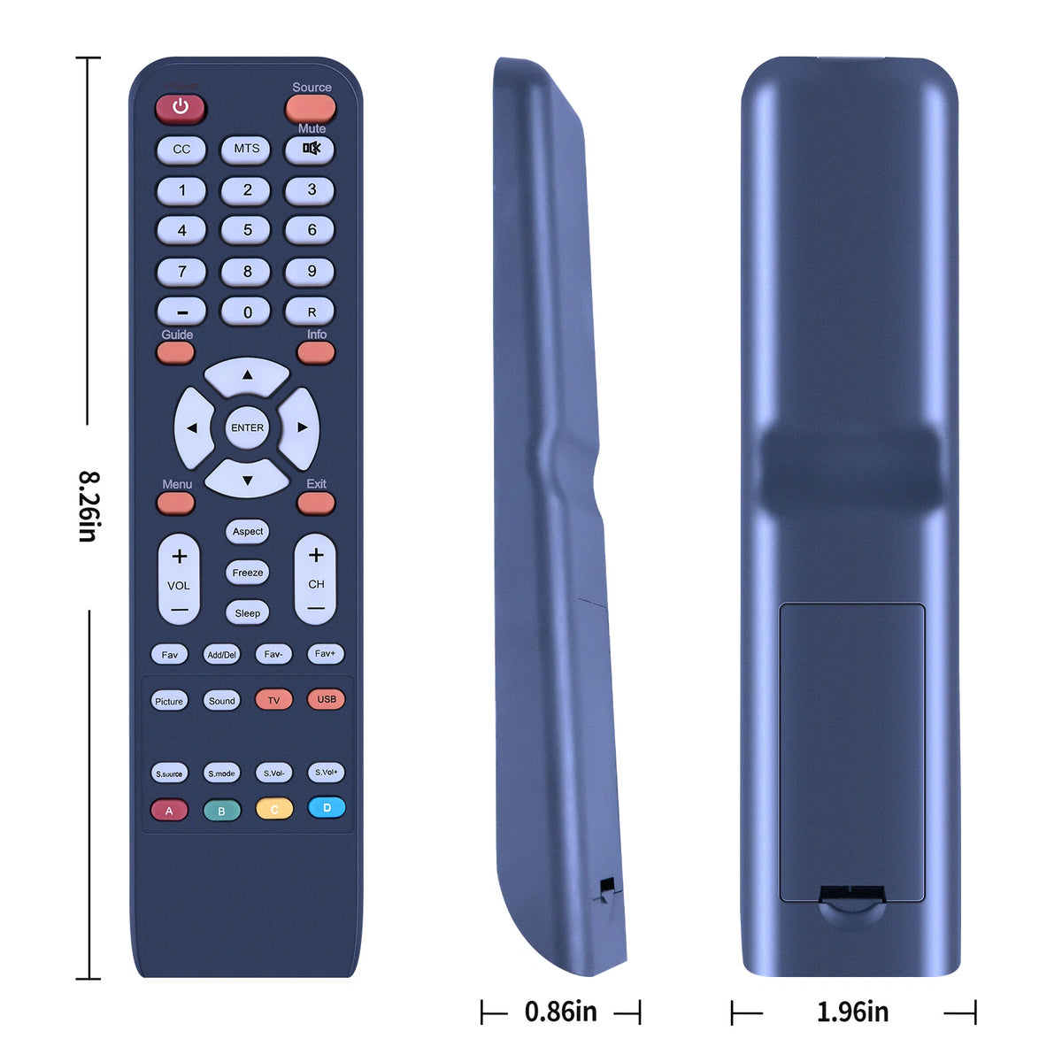 142021270019C Remote Control For Sceptre TV X325BV-FHDU X325BV-FHD E328BV-HDH