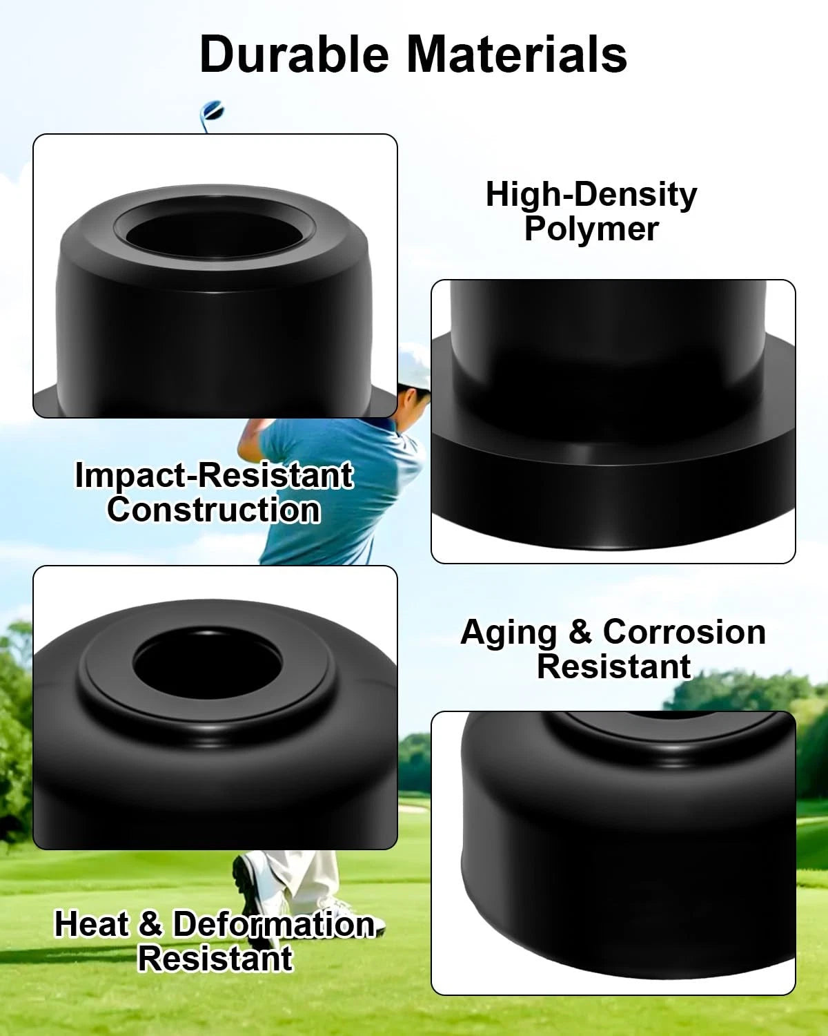 WQZLNX Golf Cart Lift A-Arm Bushing Kit Fit for GTW Front and Black