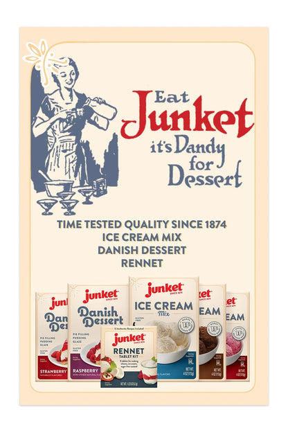 Junket Strawberry Ice Cream Mix: Makes 2 Quarts Old 4.0 Ounce (Pack of 2)