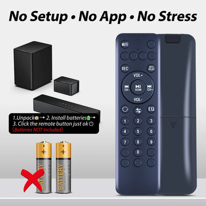 Remote Control For Rockville Go Party X10,ZR10 Portable Bluetooth Speaker