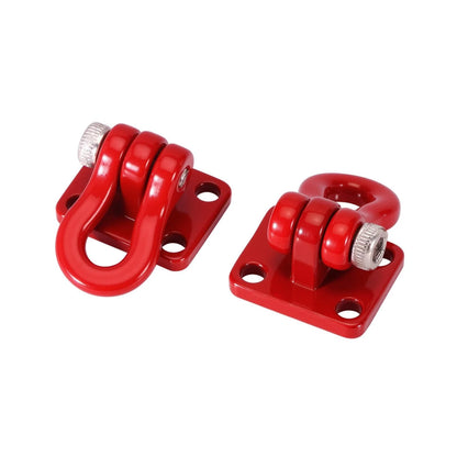 INJORA Metal Tow Hook for SCX24 TRX4M 1/24 1/18 RC Crawlers, 1/24, 1/18, Red
